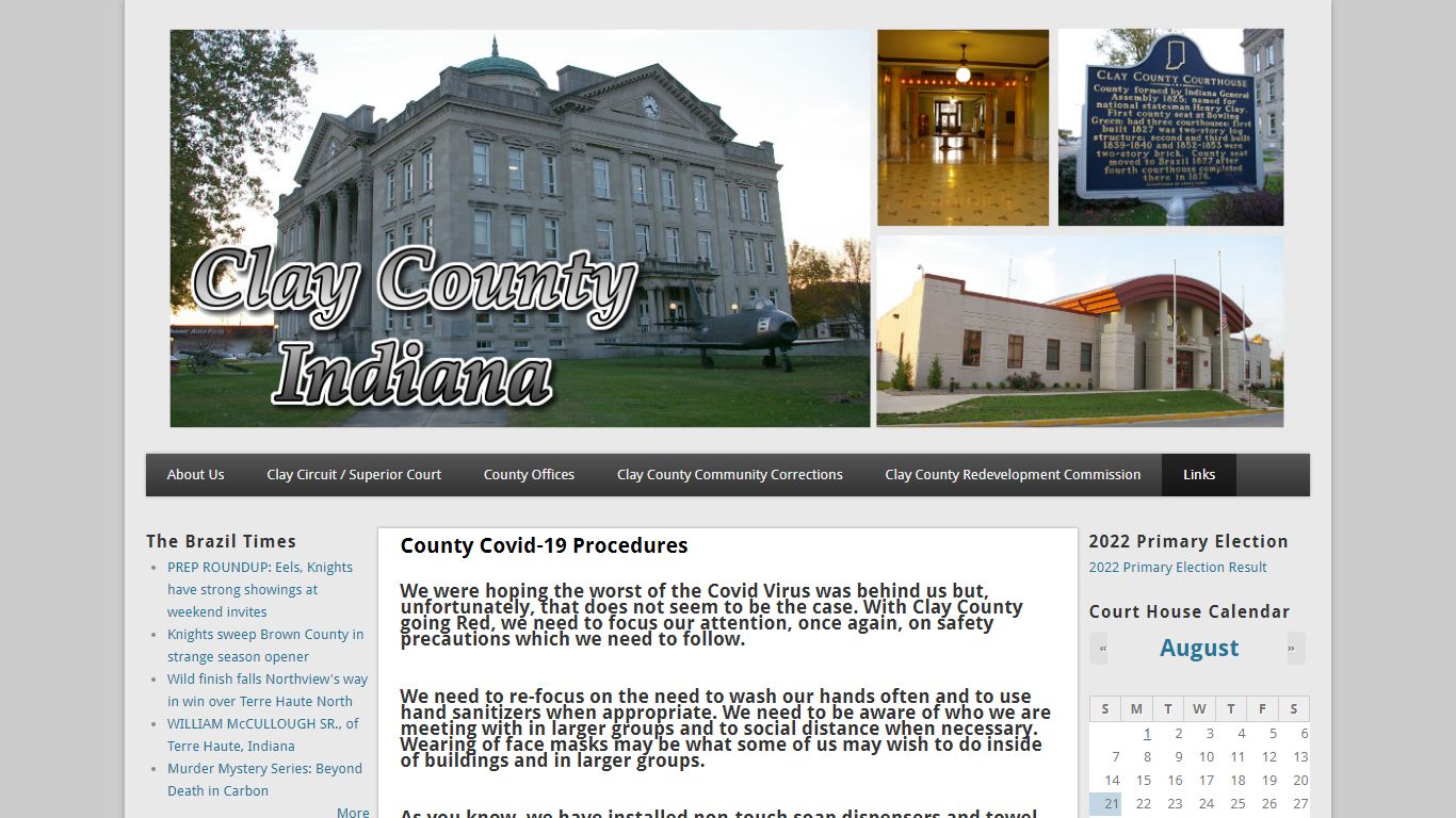 County Covid-19 Procedures | Clay County Indiana